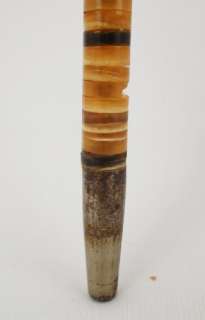 Antique 19C. Stacked Rare Cow Horn Walking Stick Cane  