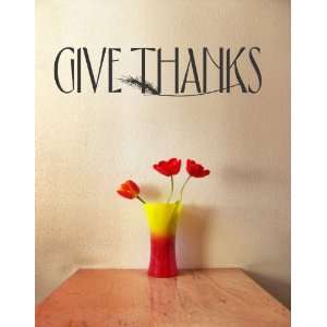Decorative Stickers For Walls   Give thanks   selected color Salmon 