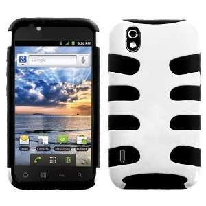 Hybrid Design White/Black Protector Case for SPRINT LG Marquee (LS 855 