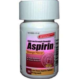  Childrens Chewable Aspirin 36 Count Bottle Case Pack 24 