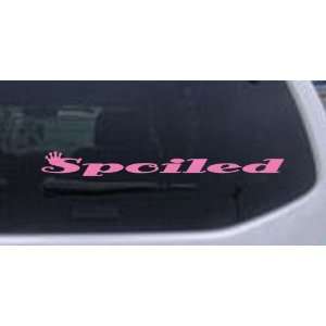  Spoiled Car Window Wall Laptop Decal Sticker    Pink 54in 