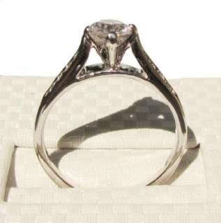 NEW swarovski crystal white Gold GP princess Ring engagement christmas 