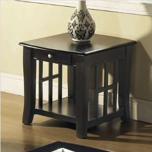   Furniture HA250E Cassidy End Table in Multi Step Black