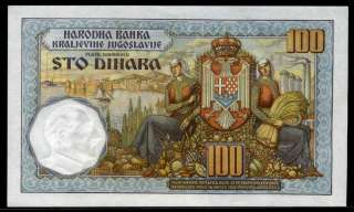 Yugoslavia 1934, 100 Dinara, P31, UNC CV$75  