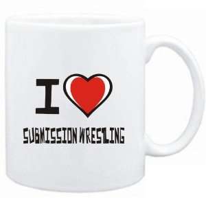    Mug White I love Submission Wrestling  Sports