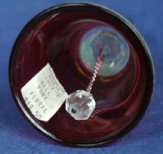 Westmoreland Signed Handpainted Ruby Flash Bell  