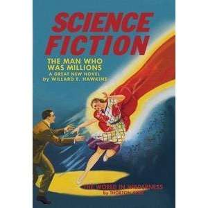  Vintage Art Science Fiction Captured by the Red Giant 