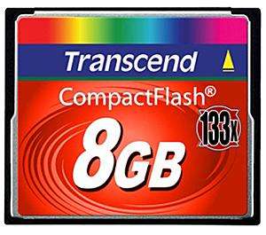 Transcend 8GB CompactFlash CF 133x Memory Card