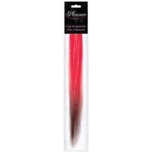  Clip in Hair Red w/ Black Tail