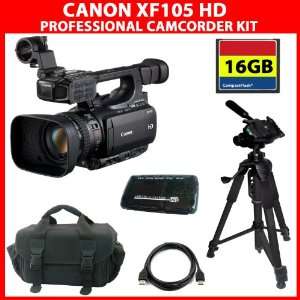  Canon XF105 HD Professional Camcorder + 16GB Compact Flash 