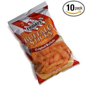 TGI Friday Buffalo Sticks, 4 Ounce Bags (Pack of 10)  