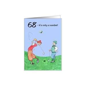 68th Birthday Card for a Golfer Card