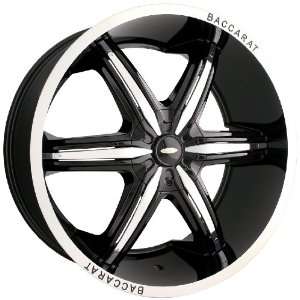 24 Inch 24x9.5 Baccarat wheels OUTRAGE 2160 Black w/ Machined Lip 