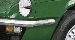 Classic car print   Triumph Spitfire 1500 (green)  