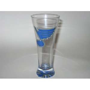 ST. LOUIS BLUES 12 oz. Flared Logo Bottoms Up PILSNER BEER GLASS 