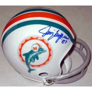  Jim Langer Signed Miami Dolphins Riddell Replica Mini 