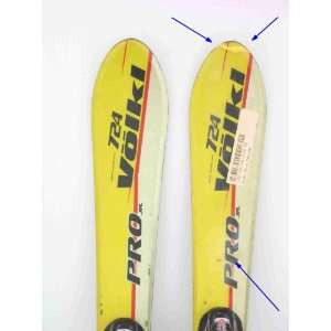    Used Volkl 724 Pro Jr Kids Snow Skis 100cm C