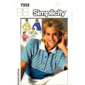  Simplicity 7325 Sewing Pattern Pullover Tops Stretch Knit 