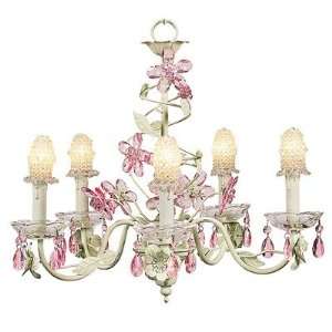 Jubilee Collection 7369 8305 Crystal Flower 5 Light Chandelier Finish 