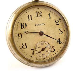 HEW HAVEN Clock & Watch Co ELM CITY Pocket Dollar Watch  