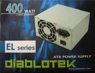 Diablotek EL Series PSEL400 400W ATX Power Supply