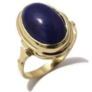   in Yellow 18 karat Gold with Lapis, form Contour, weight 4.3 grams
