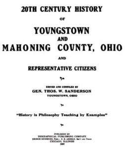 1907 Genealogy History Youngstown & Mahoning Co Ohio OH  