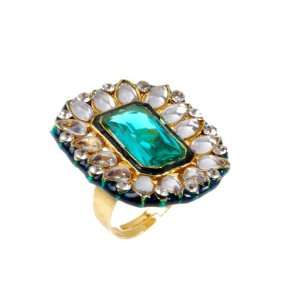  Designer Party Wear Traditional Kundan Finger Ring 
