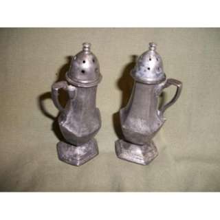 VINTAGE OLD COLONY PEWTER SALT AND PEPPER SHAKERS #107  