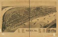Perspective map of the city of Cairo, Ill. 1888. Drawn by H. Wellge 