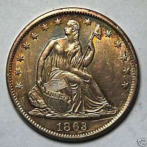1863 S Seated Liberty Half Dollar — HI GRADE w/REV S  