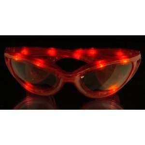  Red Light up LED Sunglasses