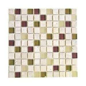  River Rouge Travertine and Glass Mosaic