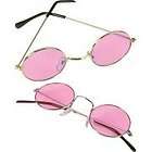 hippie hippy pink 60s 70s ozzy lennon round specs fancy dress costume 