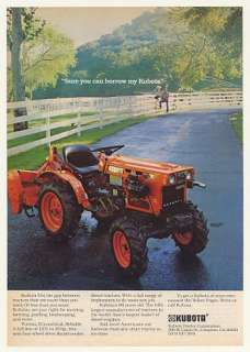 1977 Kubota B7100 Lawn Garden Tractor Photo Print Ad  
