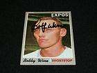 Montreal Expos Bobby Wine Auto Signed 1970 Topps Card #