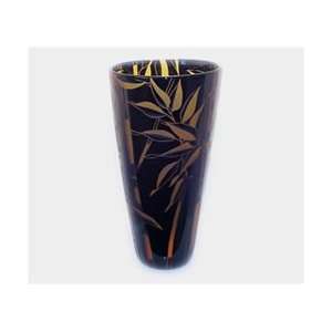  Vase   Blk/Amber Bamboo