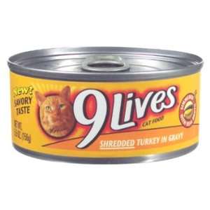  9 Lives Shredded Turkey Canned Cat Food