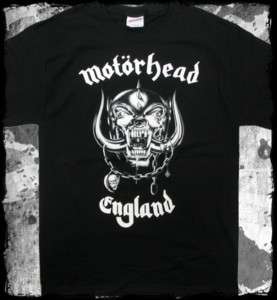 Motorhead england logo t shirt   lemmy heavy metal rock  
