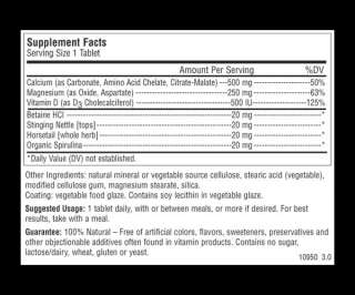Food Based Calcium Supplement Facts