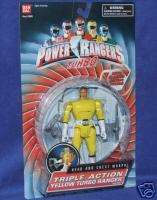 Power Rangers Turbo Triple Action Yellow Ranger New  