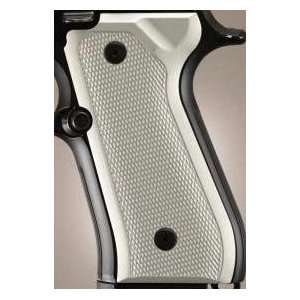  Hogue Beretta 92 Grips Checkered Aluminum Brushed Gloss 