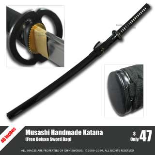 Handmade Razor Sharp Musashi Katana Full Tang Sword New  