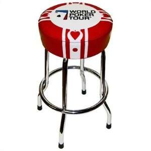  Licensed World Poker Tour 30 Barstool in Red