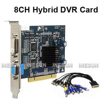 8CH H.264 240FPS Hybrid PCI Video Capture DVR Card Security CCTV 