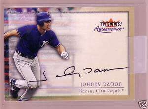 JOHNNY DAMON Auto Autographics Yankees Braves Red Sox  