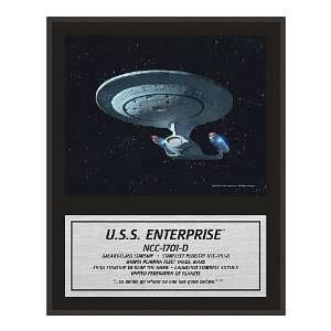   Trek The Next Generation Enterprise NCC 1701 D Plaque