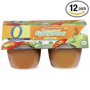 Organics Cinnamon Apple Sauce Cups, 4   4 oz. Cups (Pack of 12 