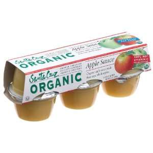 Santa Cruz Organic Apple Sauce, 6 Pack, 4 Ounce Cups (Pack of 4)