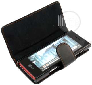 London Magic Store   LG CHOCOLATE BL40 BLACK LEATHER WALLET CASE II 
